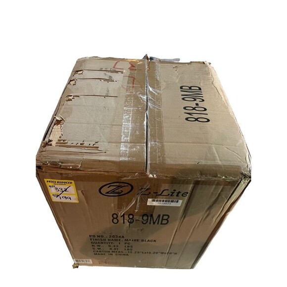 Z-Lite 818-9MB Pearson 1 Light 10 inch Matte Black Pendant Ceiling Light - Picture 11 of 16